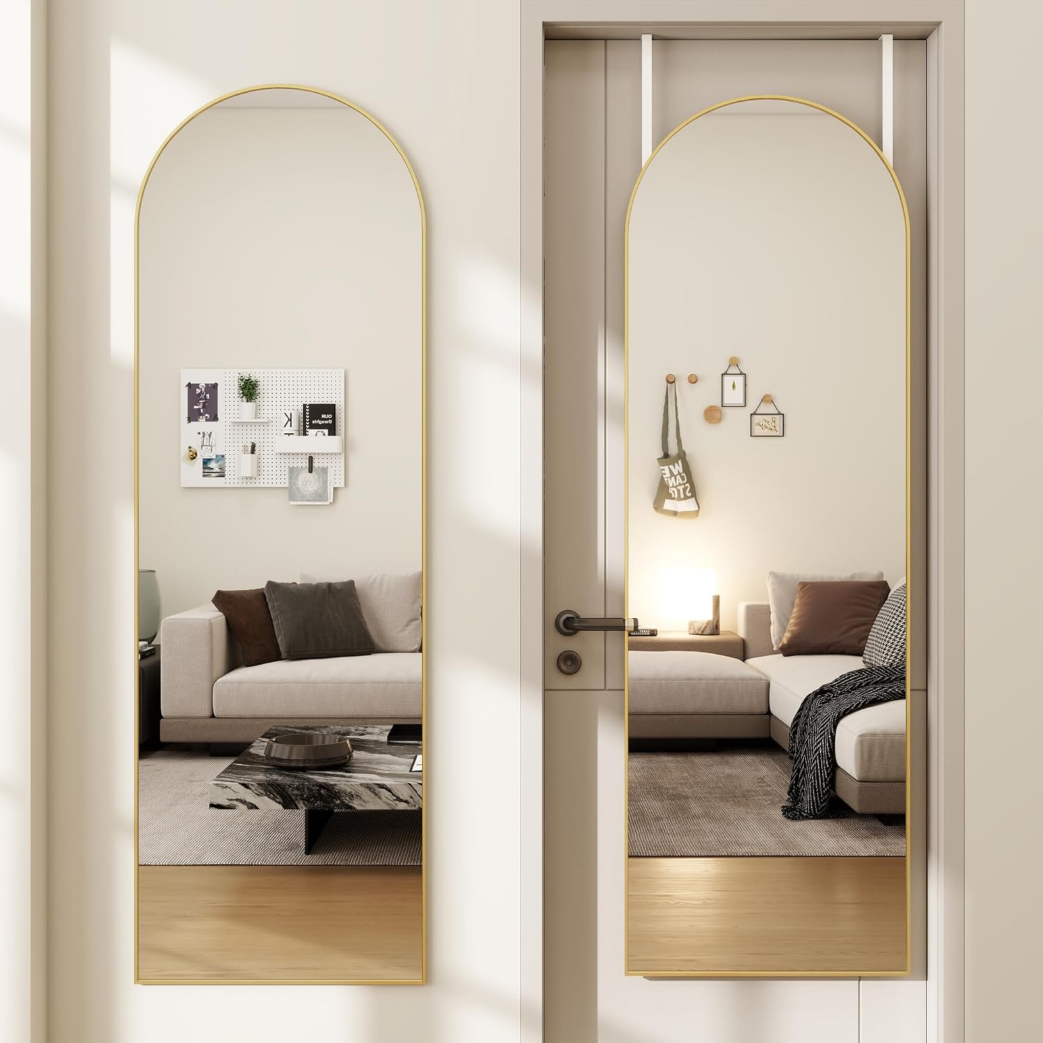 Arch Mirror Leaning - 48 14 Arched Full Length Door