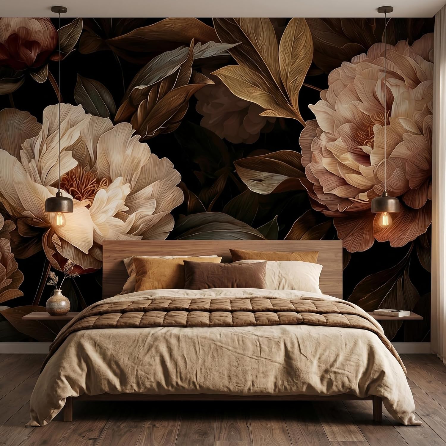 Elegant Peony Floral Tapestry  - Interior Design Home recension och pris