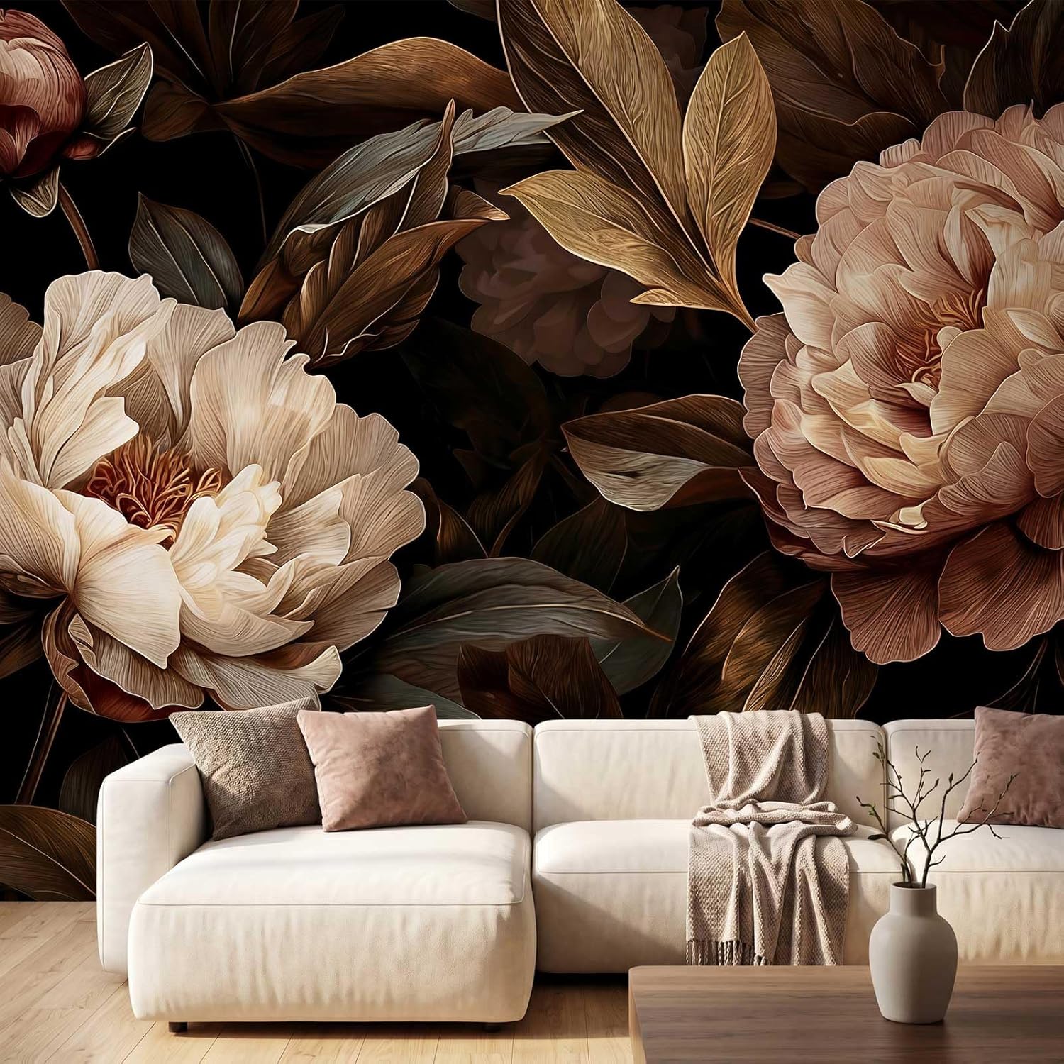 Elegant Peony Floral Tapestry  - Interior Design Home recension och pris