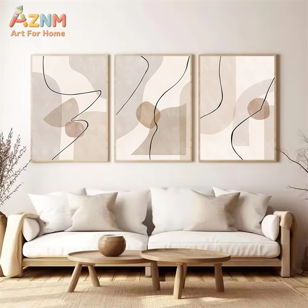 Abstract Beige Geometry Line W - Interior Design Home recension och pris