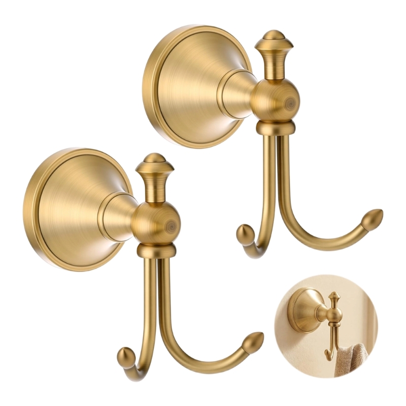 2Pcs Wall Mount Robe Hook with - Antique Brass Hook recension och pris