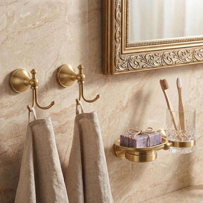 2Pcs Wall Mount Robe Hook with - Antique Brass Hook recension och pris
