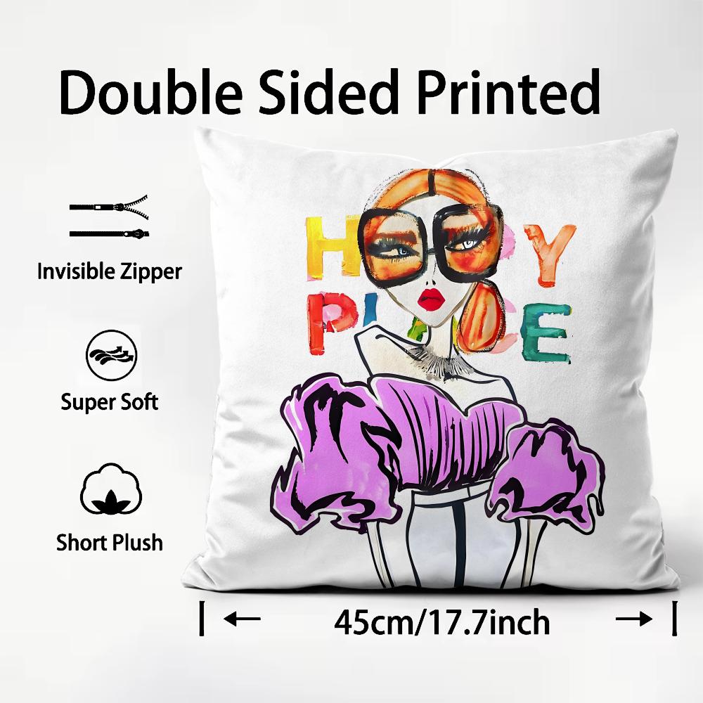 Chic Lady Illustration Cushion - Interior Design Illustrated recension och pris