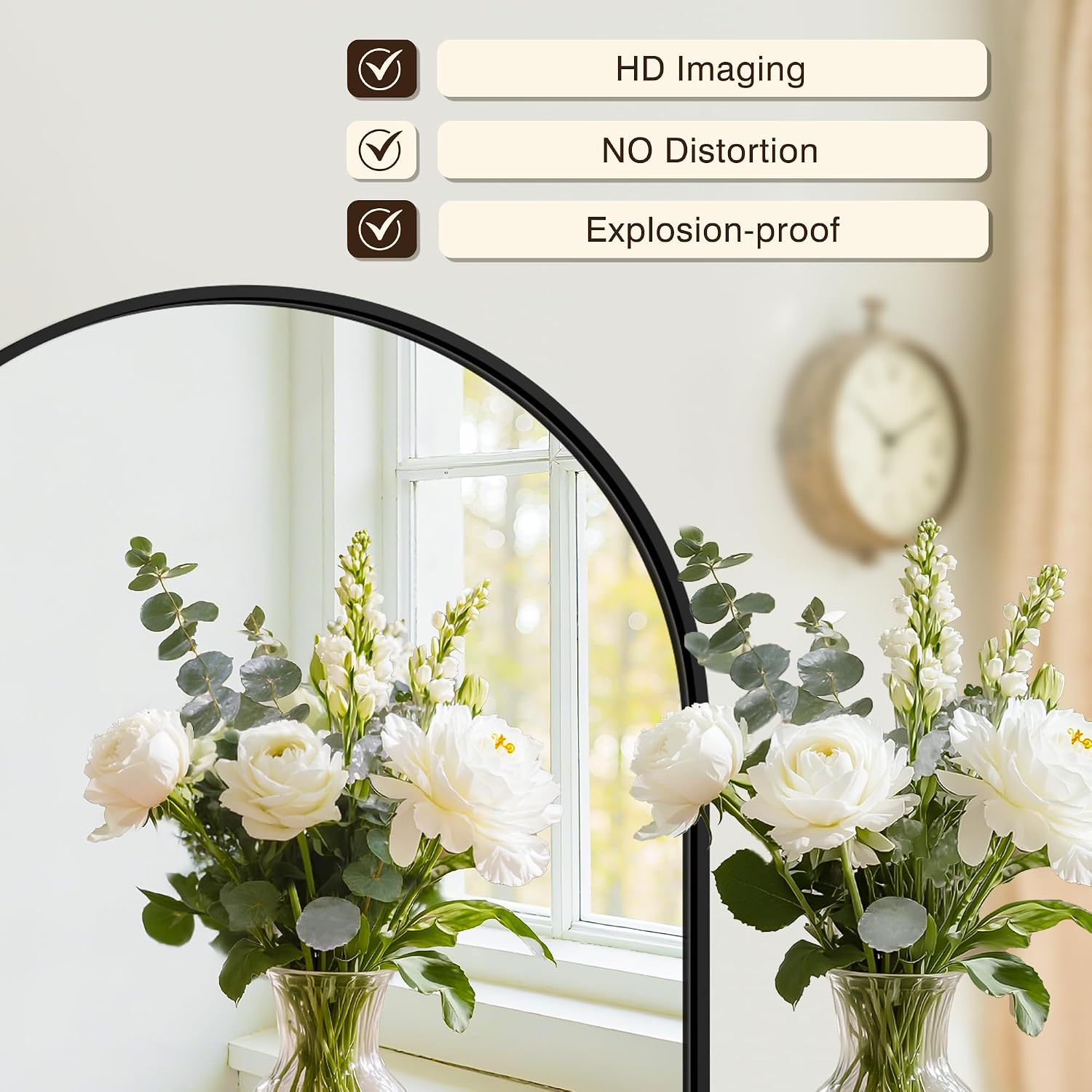 Arched Bathroom Vanity Mirror  - Arch Mirror Leaning recension och pris