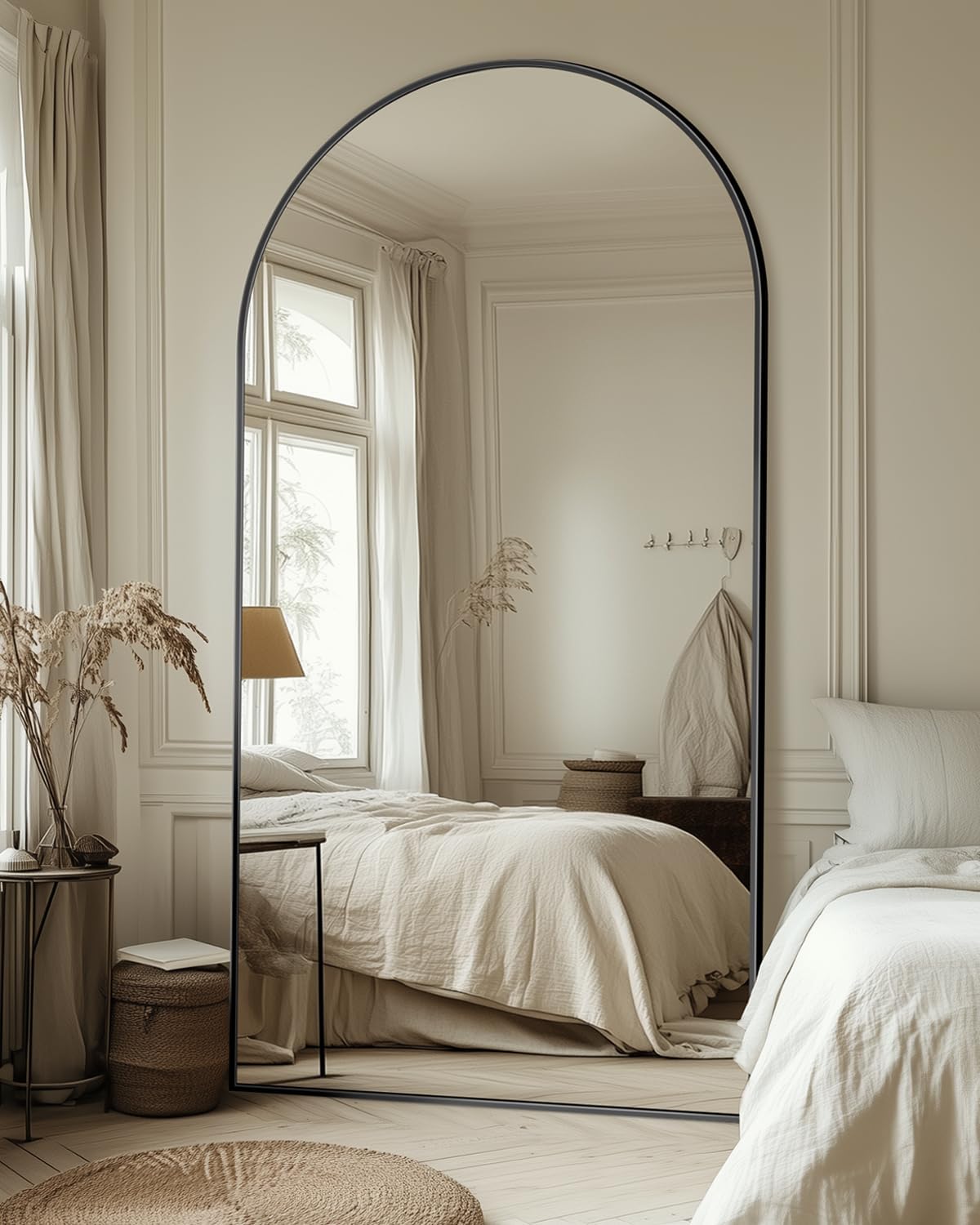 Oversized 81x41 Black Arch Ful - Arch Mirror Leaning recension och pris
