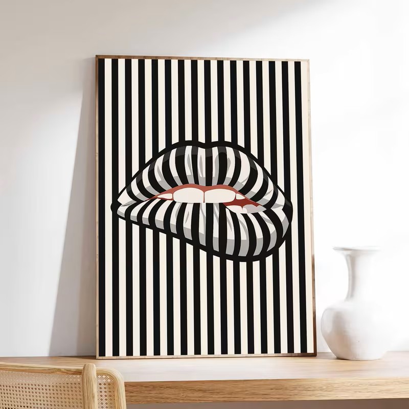 Simple and Abstract Striped Li - Interior Design Home recension och pris
