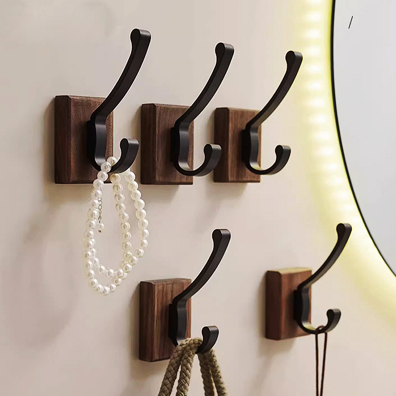 No Drill Space Aluminum Black  - Antique Brass Hook recension och pris