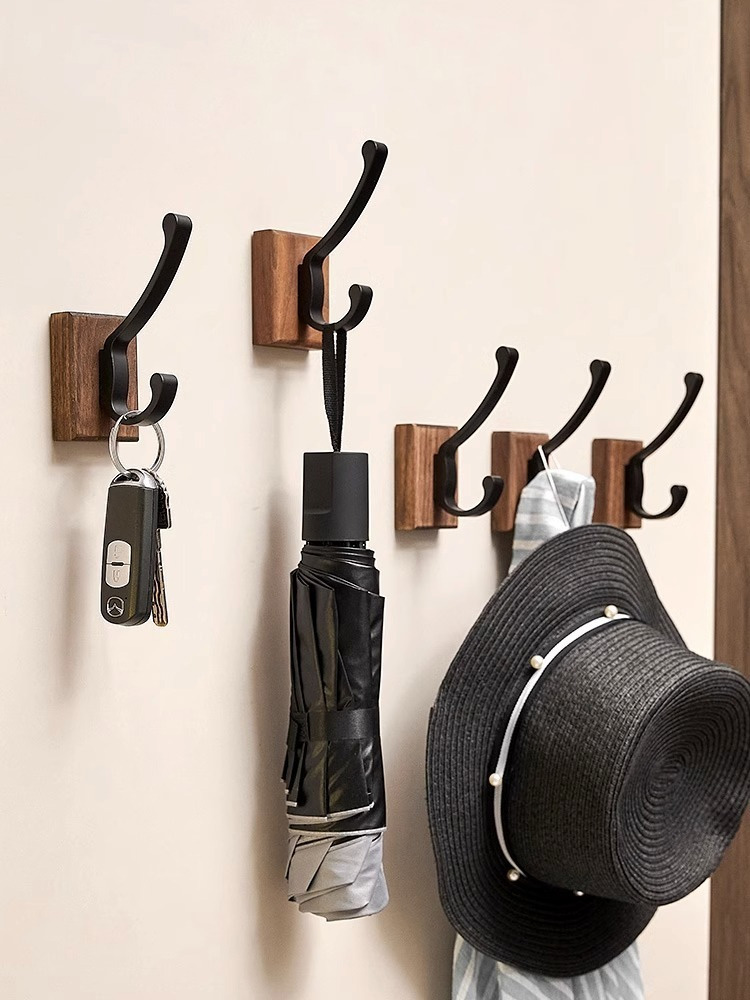 No Drill Space Aluminum Black  - Antique Brass Hook recension och pris
