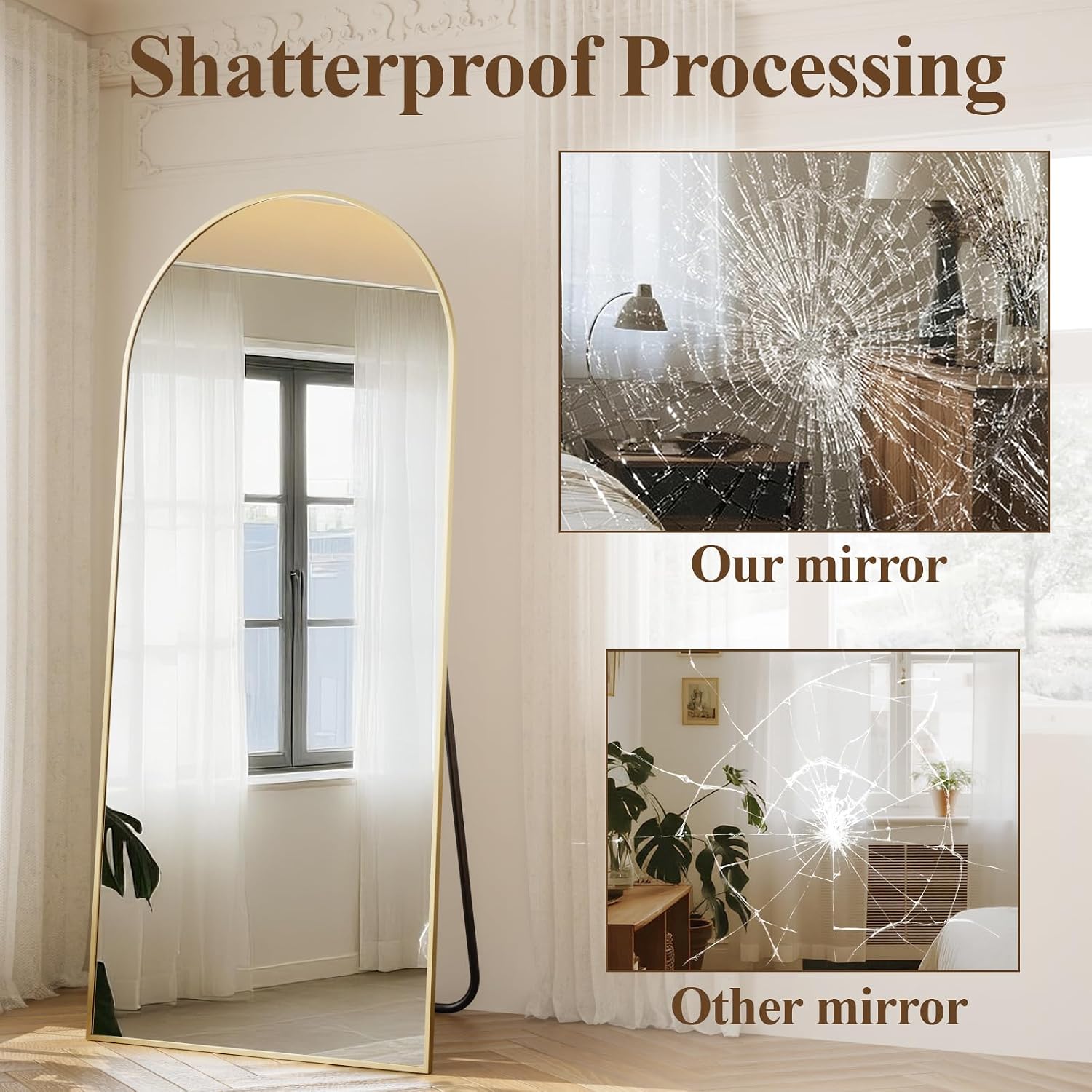 Arched Large Full Length Mirro - Arch Mirror Leaning recension och pris