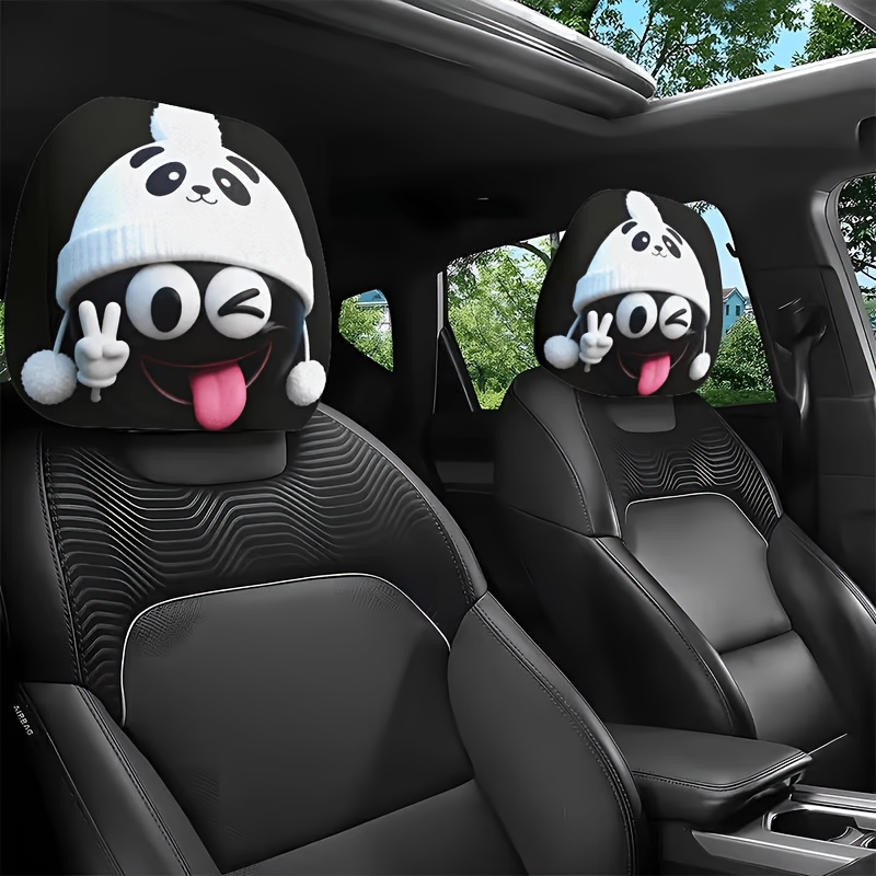 1/2 Pcs Car Headrest Covers, C - Interior Design Emoji recension och pris