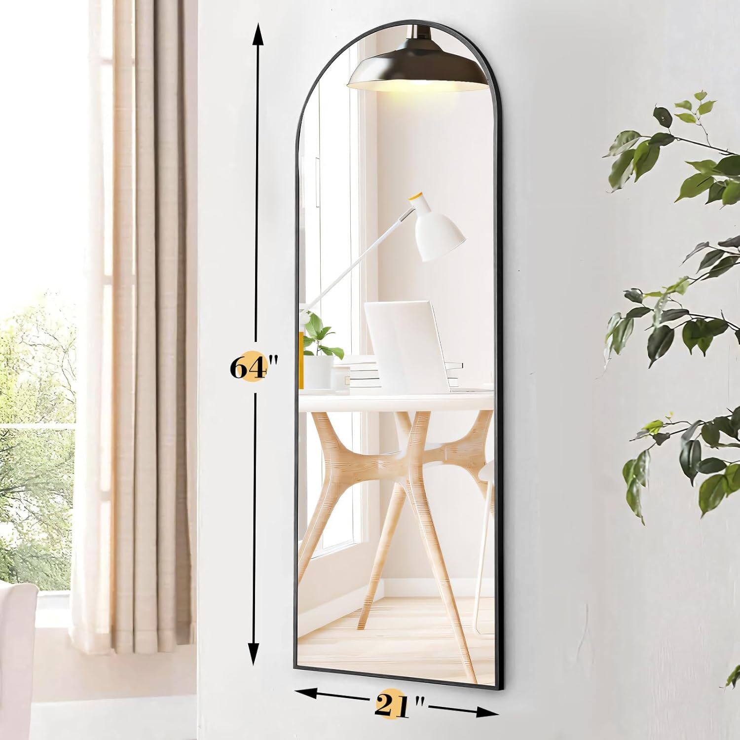 Standing Arched Mirror Full Le - Arch Mirror Leaning recension och pris