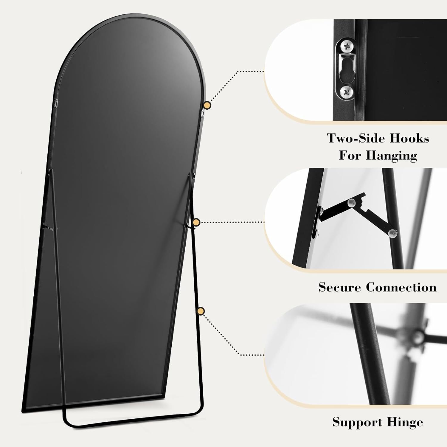 Standing Arched Mirror Full Le - Arch Mirror Leaning recension och pris