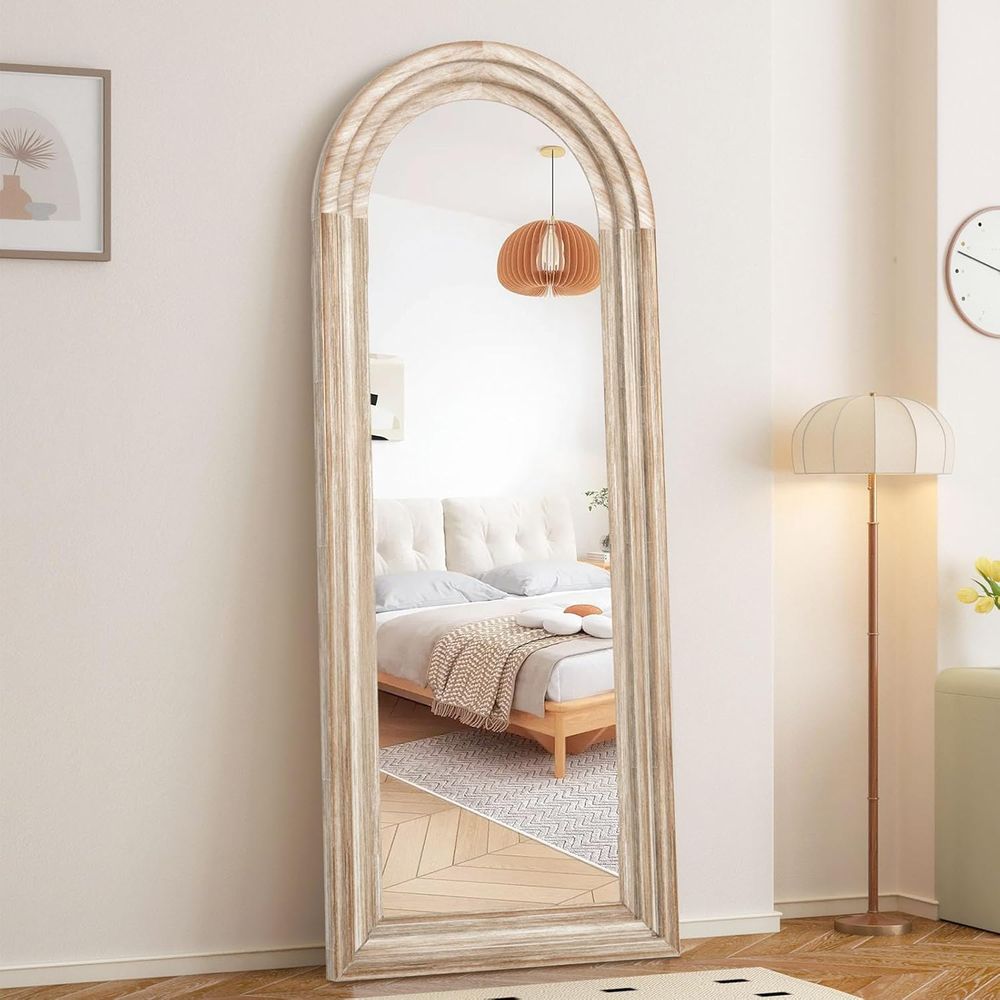 Arched ull Length Mirror with  - Arch Mirror Leaning recension och pris