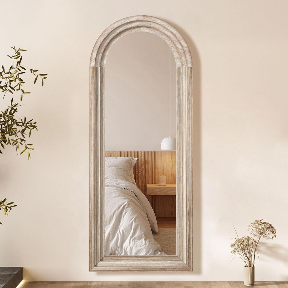 Arched ull Length Mirror with  - Arch Mirror Leaning recension och pris