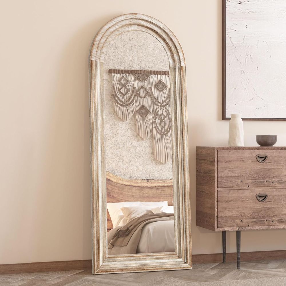 Arched ull Length Mirror with  - Arch Mirror Leaning recension och pris